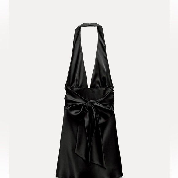 Zara Halter Satin Dress - Picture 3 of 4